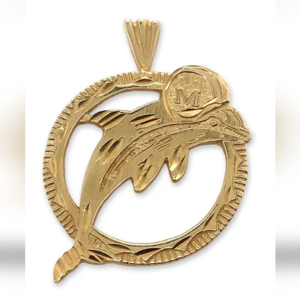 ISO looking for vintage miami dolphins gold pendant charm